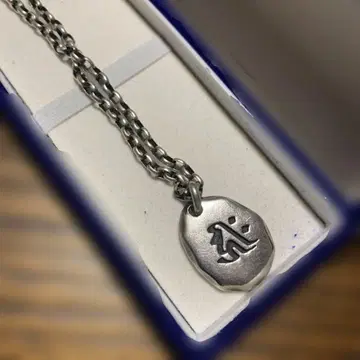 실버 체인 목걸이 팔각형 펜던트