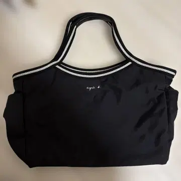 에네스베 나일론 토트백 핸드백 블랙 agnes b.