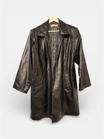 vintage 천연 가죽풍 코트