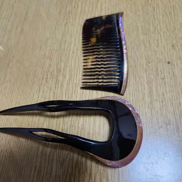 새상품급 헤어콤 빗 세트 성인식 기모노