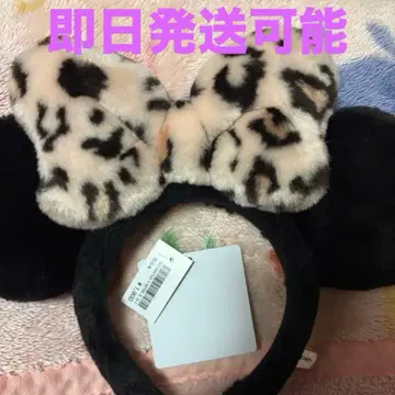 택 포함 새상품 미니 마우스 머리띠 레오파드 무늬