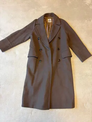 뷰티 앤 유스 네이비 롱 코트