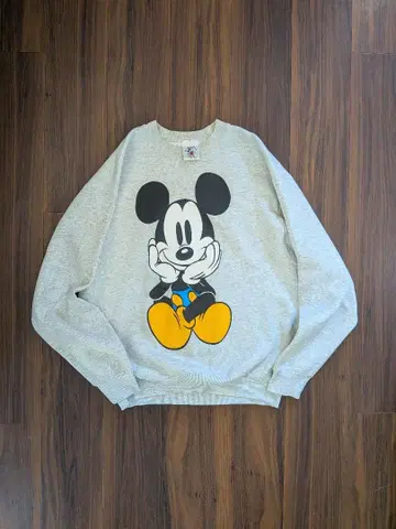 90s USA제 빈티지 디즈니 파랑 바지 미키 맨투맨