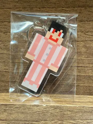 컬러풀 피치 아크릴 키링 유안군 파자마