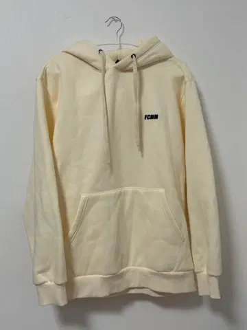 FCM 로고 후드 부착 후드티 크림색