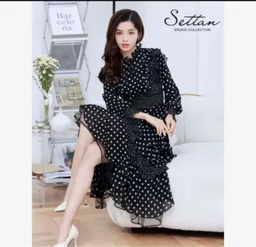 도트 패턴 원피스