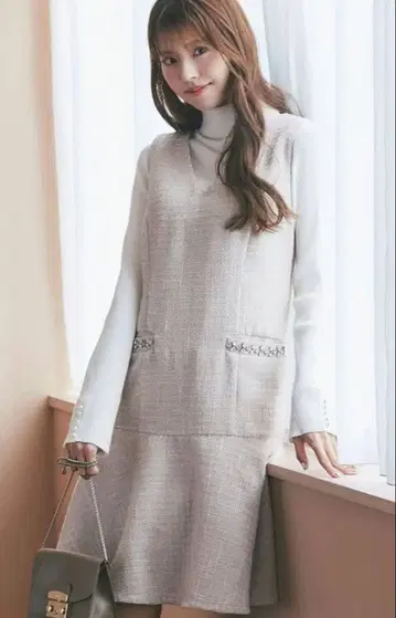 tocco closet 원피스 오버롤 스커트 비쥬 트위드