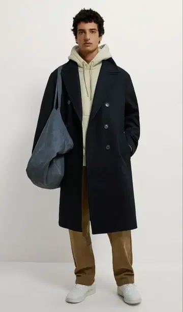 자라 오버사이즈 캐시미어 블렌드 더블 체스터 코트