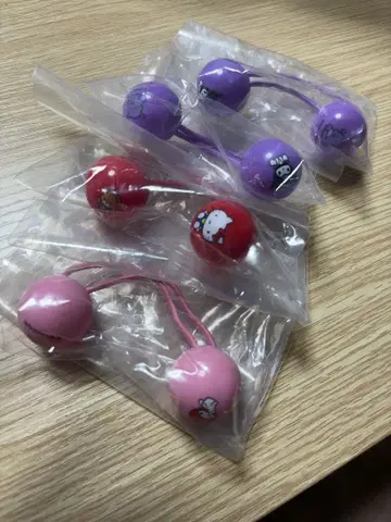 산리오 레트로 폼폼 머리끈 쿠로미 키티 마이멜로디