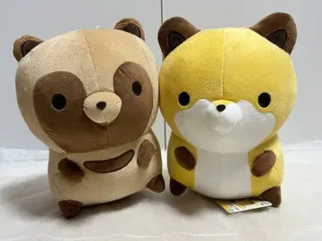 너구리와 여우 큰 봉제 인형 아기 너구리와 아기 여우