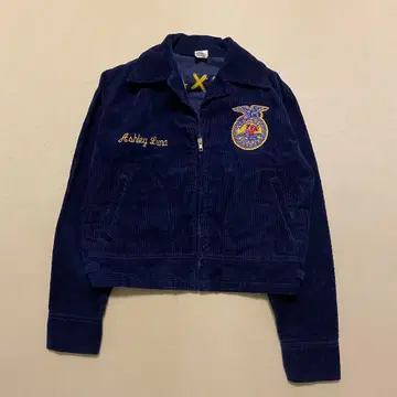 80s FFA 네이비 코듀로이 자켓 빈티지