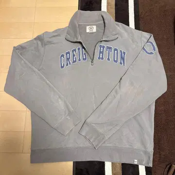 빈티지 90s' 포티 세븐 맨투맨 하프 지퍼 XXL