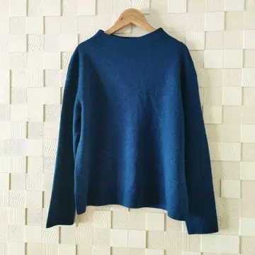 [ UNTITLED ] 언타이틀 사이드 슬릿 니트 블루 M