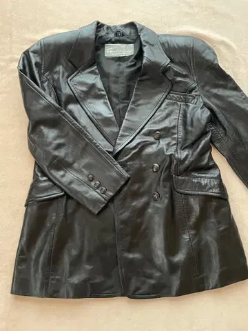 가죽 코트 라무 가죽 자켓 코트 양가죽 M