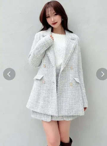 [ RESEXXY ] 트위드 자켓 그레이