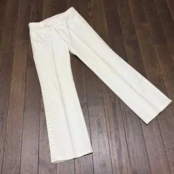 JOSEPH 화이트 슬랙스 사이드 라인 화이트