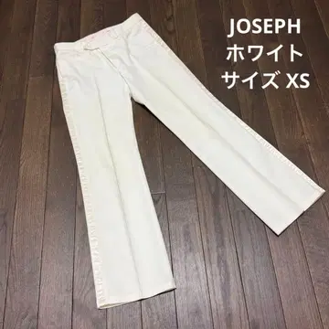 JOSEPH 화이트 슬랙스 사이드 라인 화이트