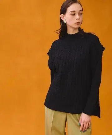 PUBLIC TOKYO 케이블 베스트 레이어드 니트