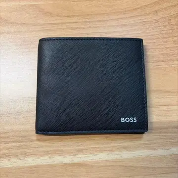 BOSS 블랙 접이식 지갑