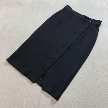 MACPHEE 맥피 타이트 스커트 울 다크 그레이