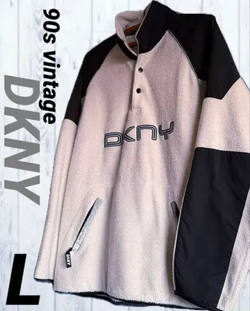 레어! 90s 빈티지 DKNY 플리스 하프 지퍼 자켓