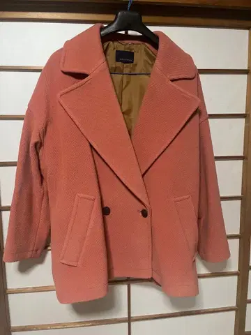 Abahouse Devinette 핑크 더블 숏코트