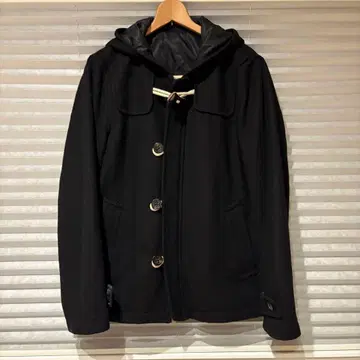 블랙 후드 부착 더플 코트 TAKEO KIKUCHI 다케오 키쿠치