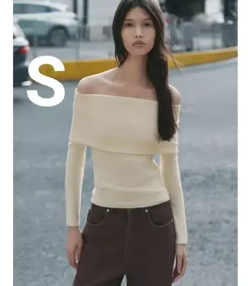 ZARA 개더 스트랩 니트탑 S 완판템