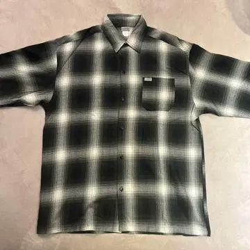 cal top 긴팔 플란넬 셔츠 블랙 화이트 체크