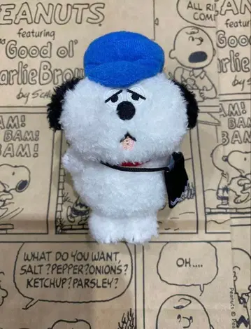 스누피 뮤지엄 한정판 미니 체인 봉제 인형 올라프 키링