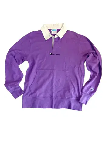 Champion 퍼플 피케 셔츠
