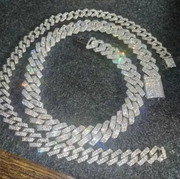 인공(합성) 다이아몬드 체인 목걸이