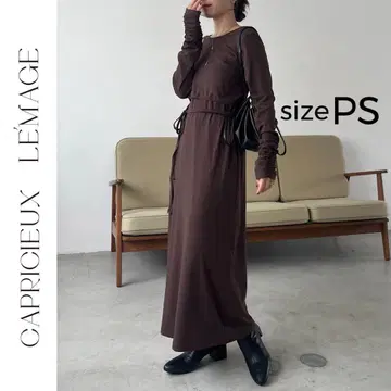 새상품 CAPRICIEUX LE'MAGE 레이어드 아지메 원피스 브라운