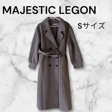 MAJESTIC LEGON 백 디자인 체스터 코트 그레이 S 사이즈