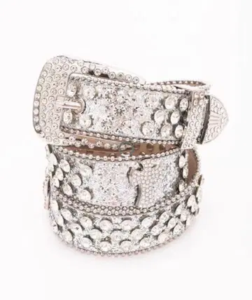 스톤 포함 실버 벨트