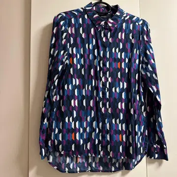 KATE SPADE SATURDAY 기하학 패턴 올 패턴 긴팔 셔츠 S