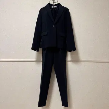 네이비 팬츠 수트 상하의