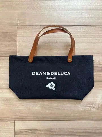 DEAN & DELUCA 하와이 한정판 토트백 데님 가죽 내 포켓