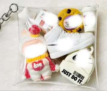 가챠 묶음 판매 데코 부품 러브 화이트 화이트 계열 파우치 몬스터