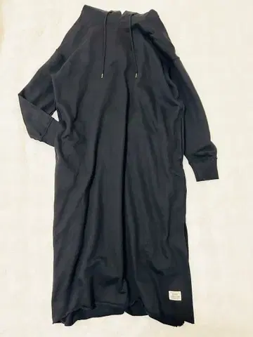 nano univers 나노 유니버스 후드 부착 롱 원피스 블랙