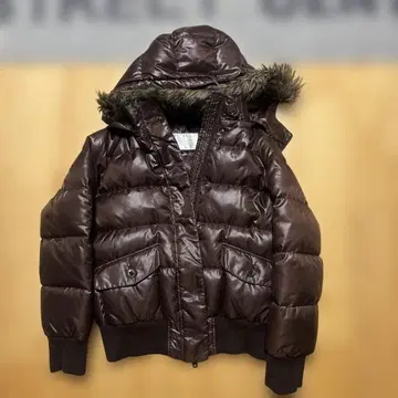 유니클로 광택 다운 쇼트 기장 y2k