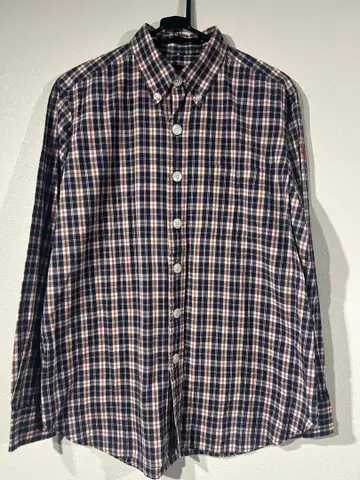 FAT 빅 체크 셔츠 DECACHECH 빅 버튼 다운 긴팔 셔츠