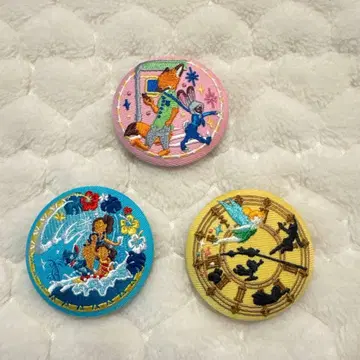 디즈니 자수 캔뱃지 3개 세트