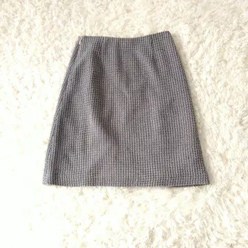 ELLE 엘르 트위드 타이트 스커트 38 코튼 일본제