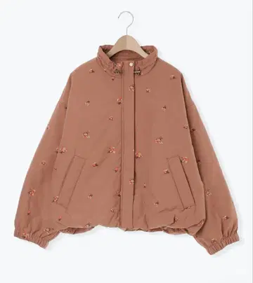 사만사 모스모스 작은 꽃 전체 자수 패딩 자켓