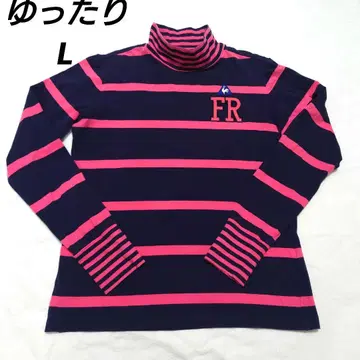 르꼬끄 스포르티브 여성용 골프웨어 모크넥 L 네이비 핑크