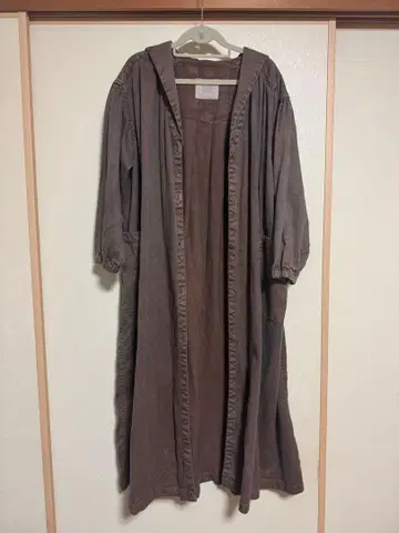 [새상품] nest Robe UL 트윌 세일러 카라 코트 원피스 브라운