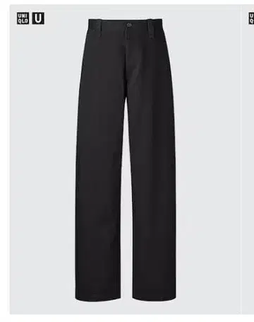 미사용: UNIQLO U 와이드 핏 치노 블랙