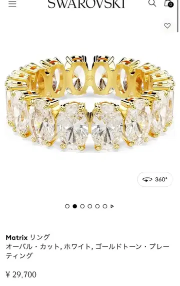 스와로브스키 Matrix 오벌 컷 반지