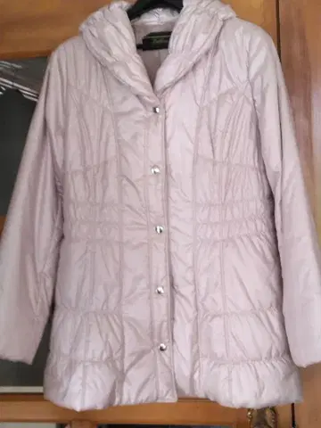 Leilian 옅은 핑크 펄 다운 자켓